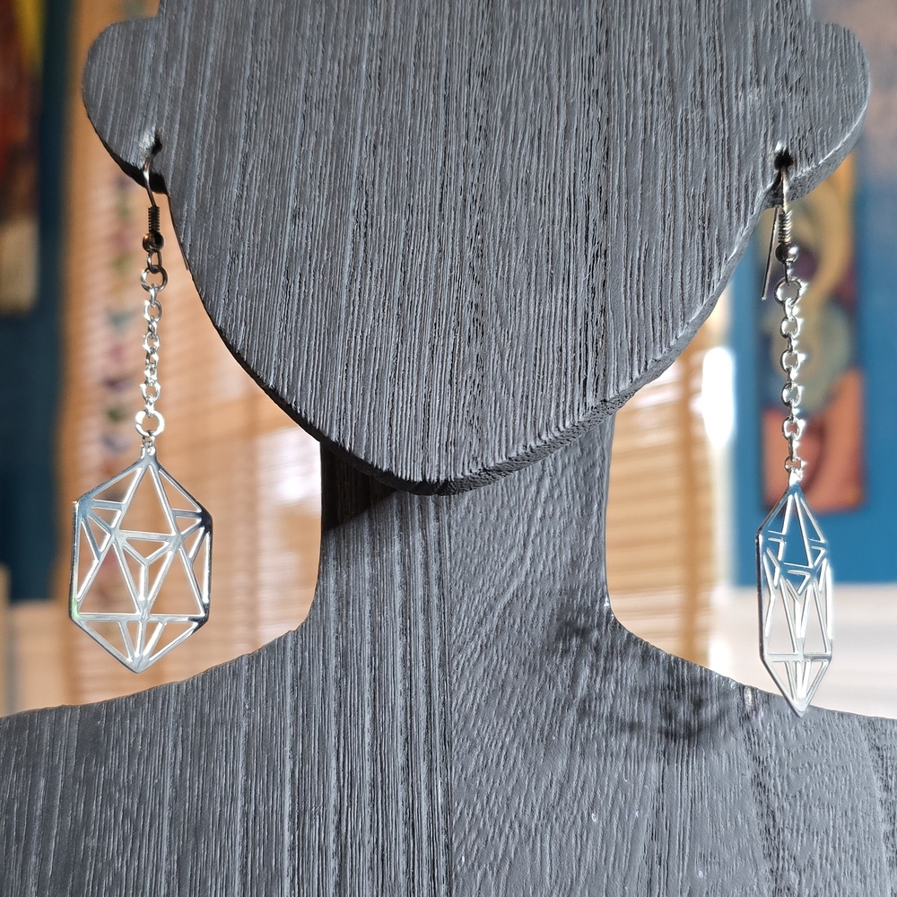 Geometric Silver Earrings